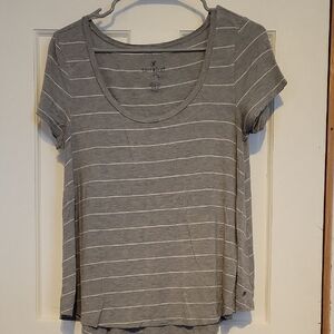 Gray Striped Women's Top